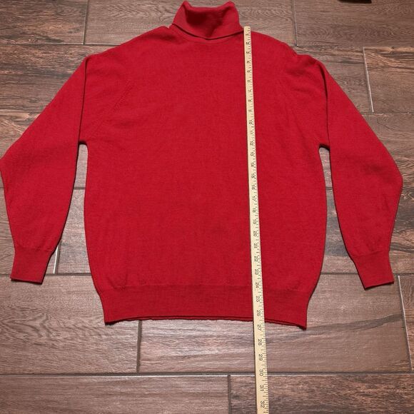 Vintage Byford Women's 100% Wool Made in England Red Turtleneck Sweater SIZE M - Picture 3 of 5